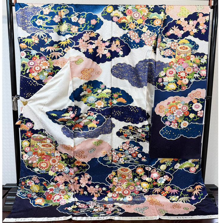 人間国宝ロイヤル簑助　金彩雲／紺