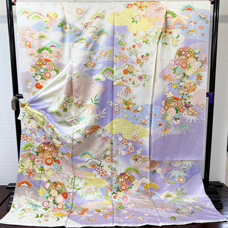 白＆ラベンダーに毬