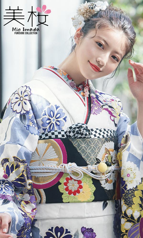今田美桜振袖の桜２/白