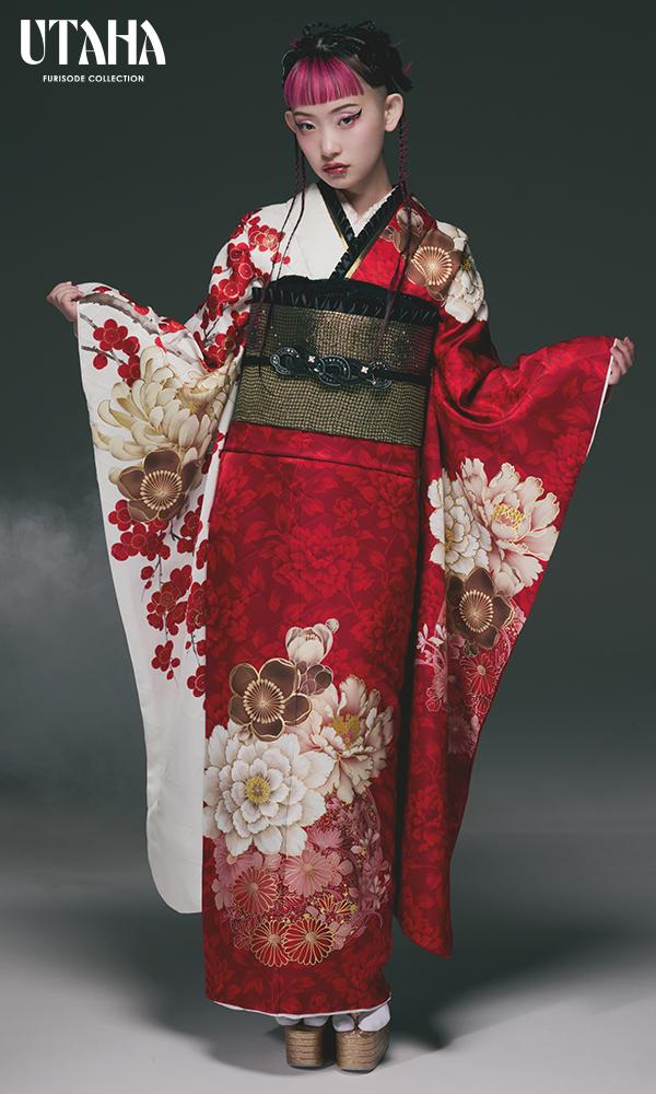 UTAHA振袖 赤白