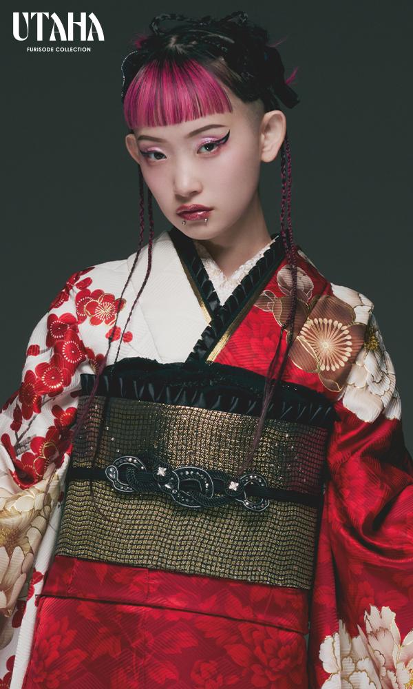 UTAHA振袖 赤白