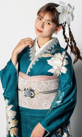 ターコイズブルーの大輪花
