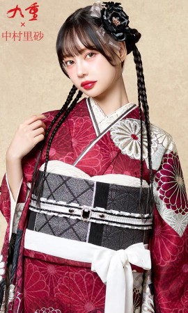 九重×中村里砂ワイン振袖