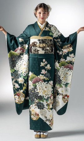 濃い緑に四季の花々