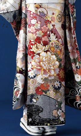牡丹に四季の花に疋田流水