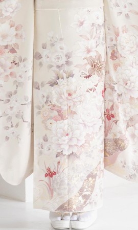 ホワイト×ピンクの花舞
