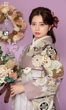 桜田ひより×百華 袴ピンク
