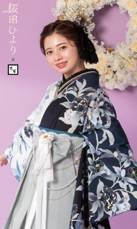 桜田ひより×百華 白黒着物