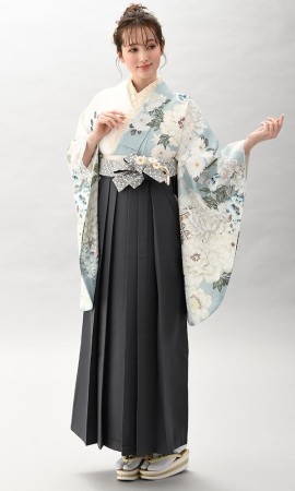 白ミント染分けの花舞＆袴