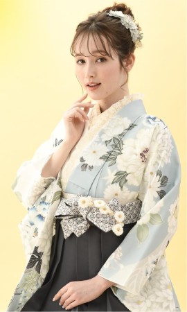 白ミント染分けの花舞＆袴