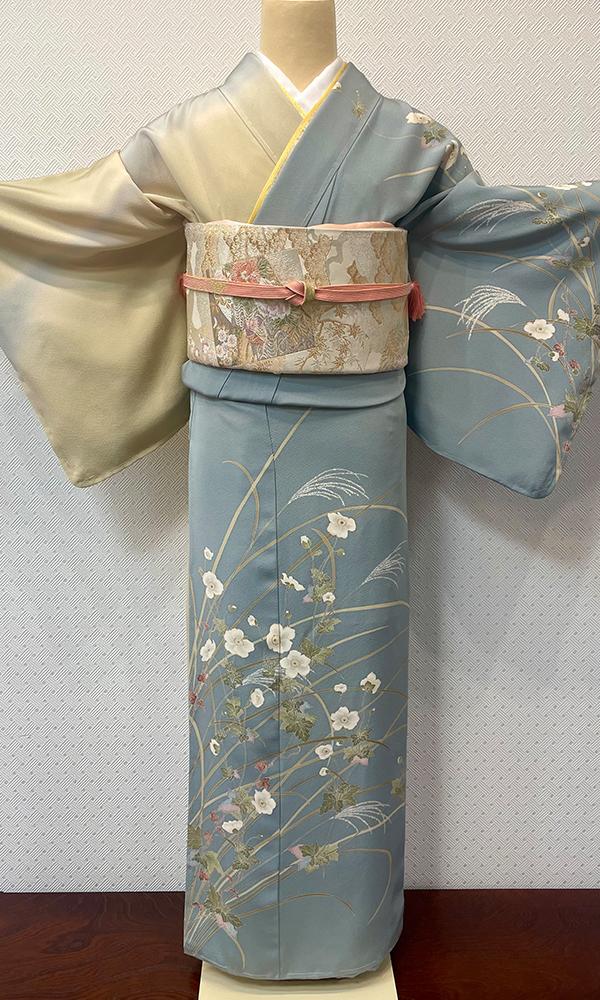 作家物 手描訪問着