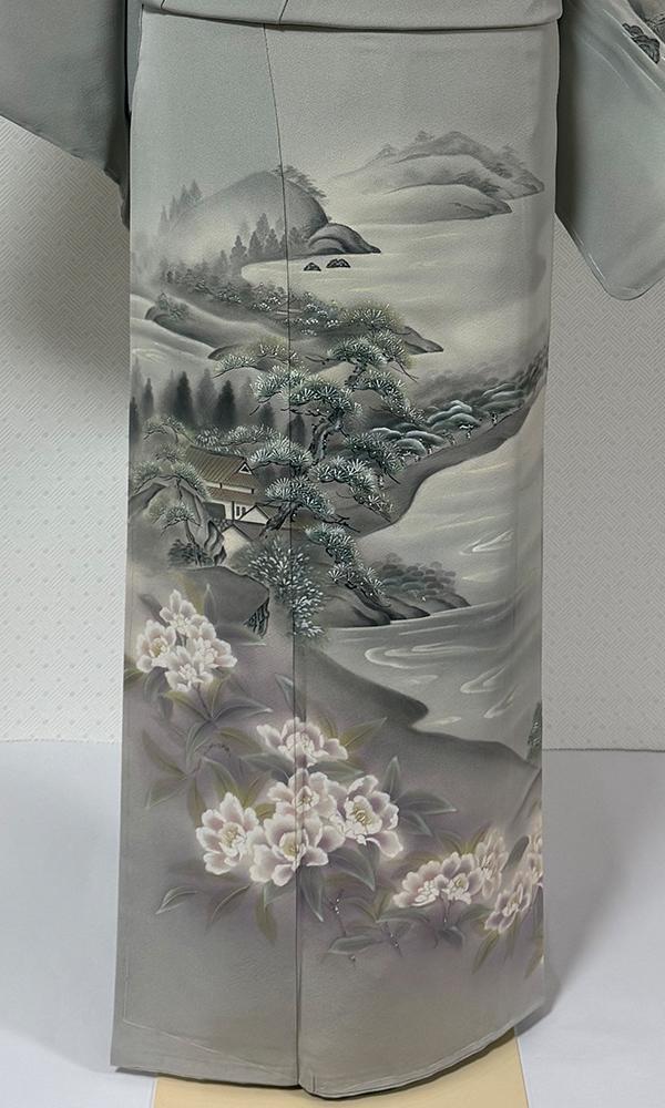 天橋立 手描訪問着