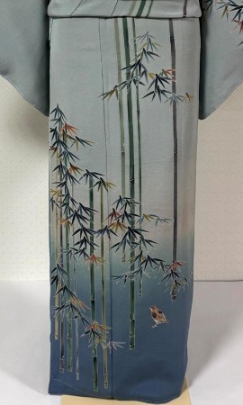 竹に雀 作家もの訪問着