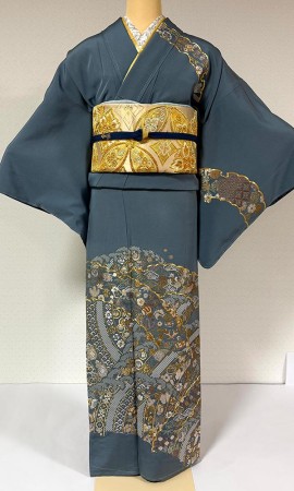 刺繍 青海波の訪問着