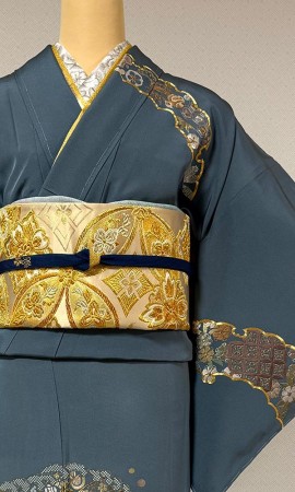 刺繍 青海波の訪問着
