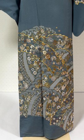 刺繍 青海波の訪問着