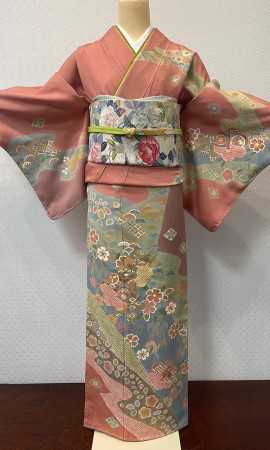 青々調　絞り入訪問着