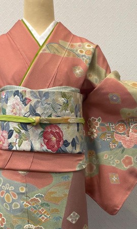 青々調　絞り入訪問着