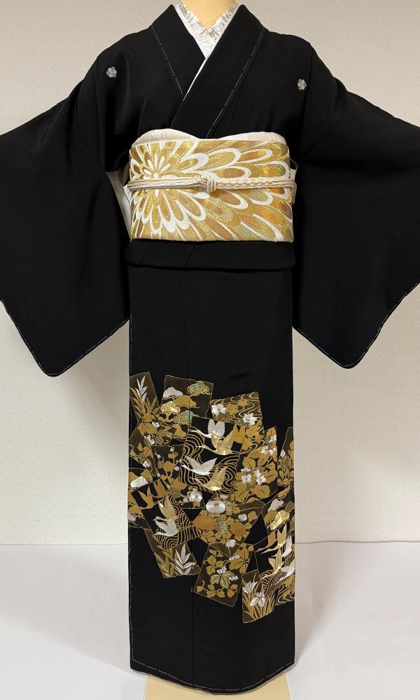 飛鶴の刺繍 留袖