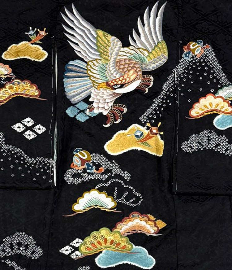 黒絞り・桶絞り・刺繍/祝着